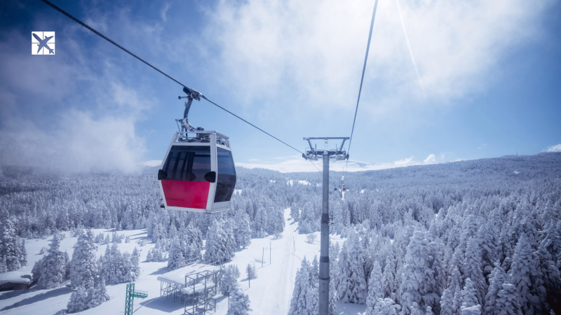 Cable Car way to snowy uludag