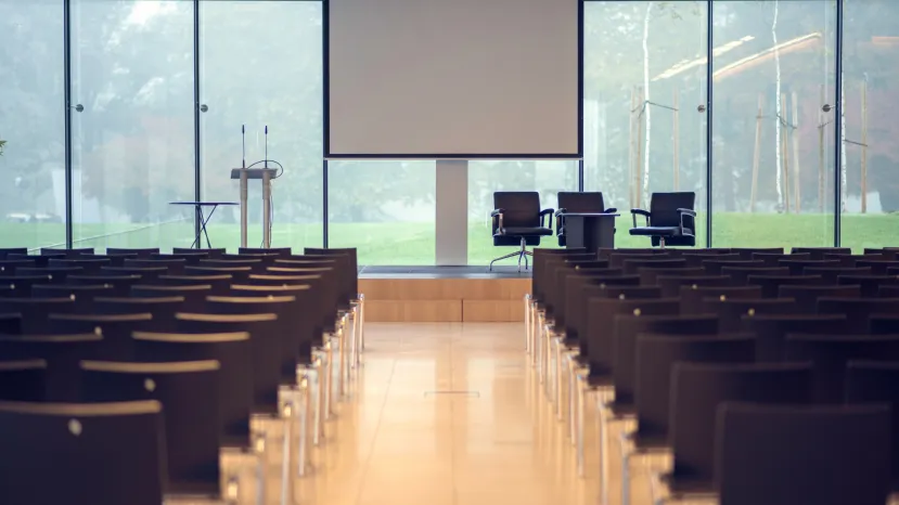 A conference hall for MICE meetings