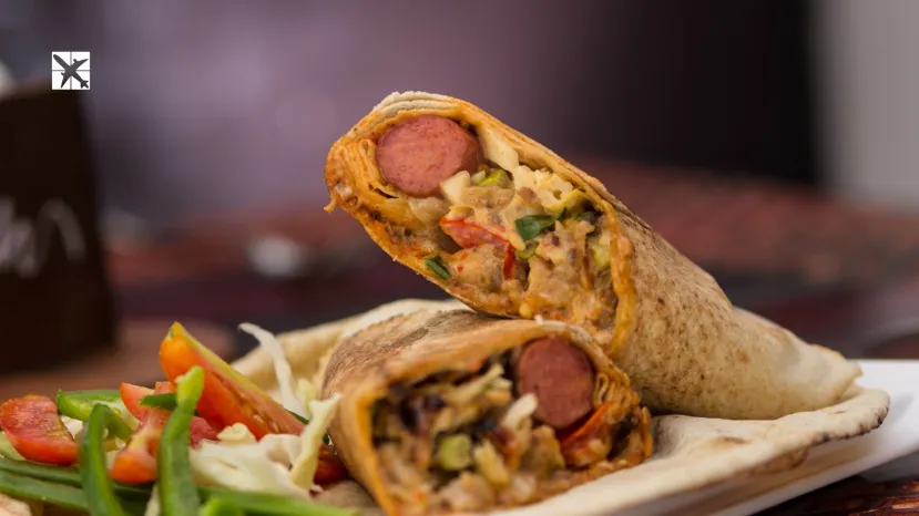 Chicken and Sausage Shawarma (Burrito)