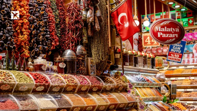 Store Display with Traditional Turkish Snacks