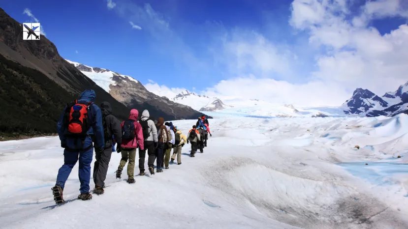 Group Hiking on Perito Moreno glacier