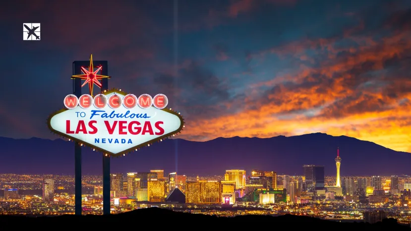 World famous Las vegas city skyline