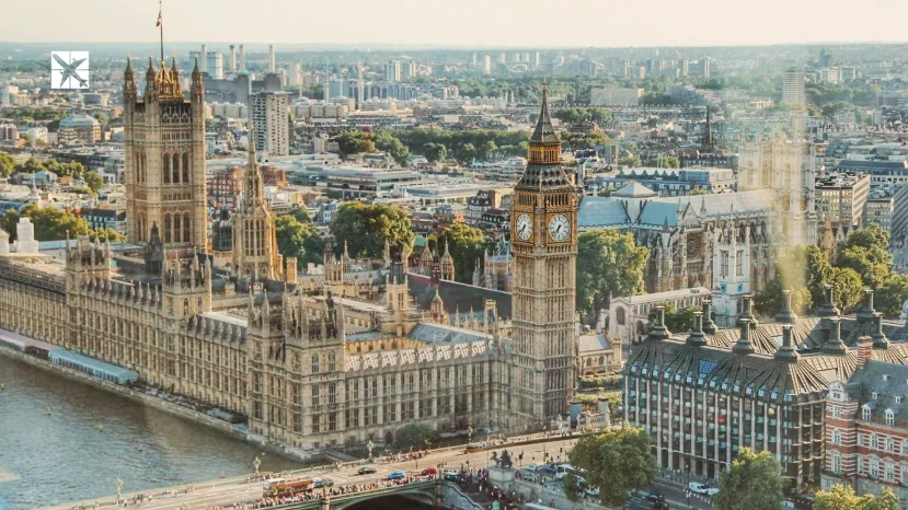 London UK aerial view